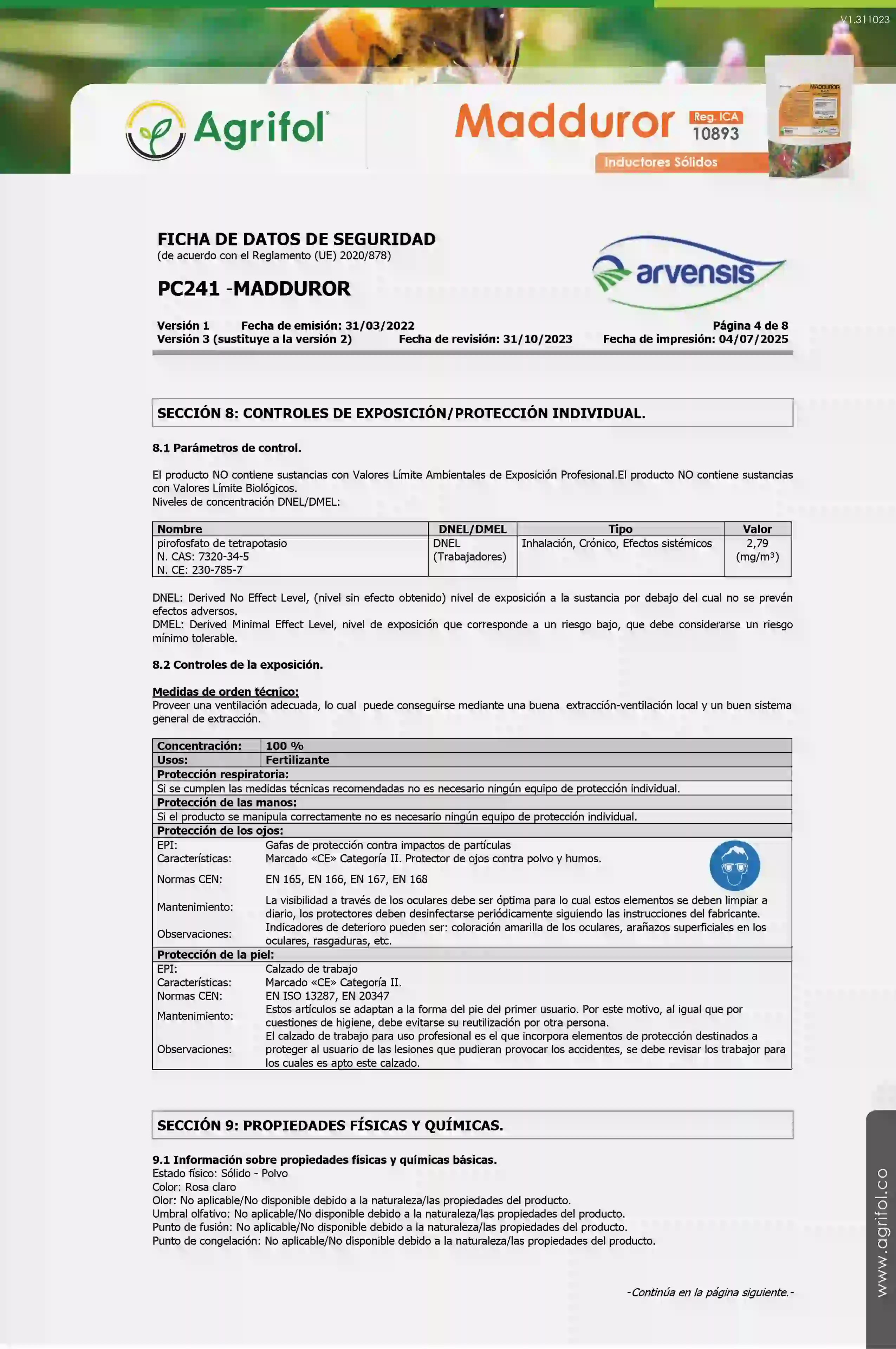 Ficha de seguridad Madduror - Página 4
