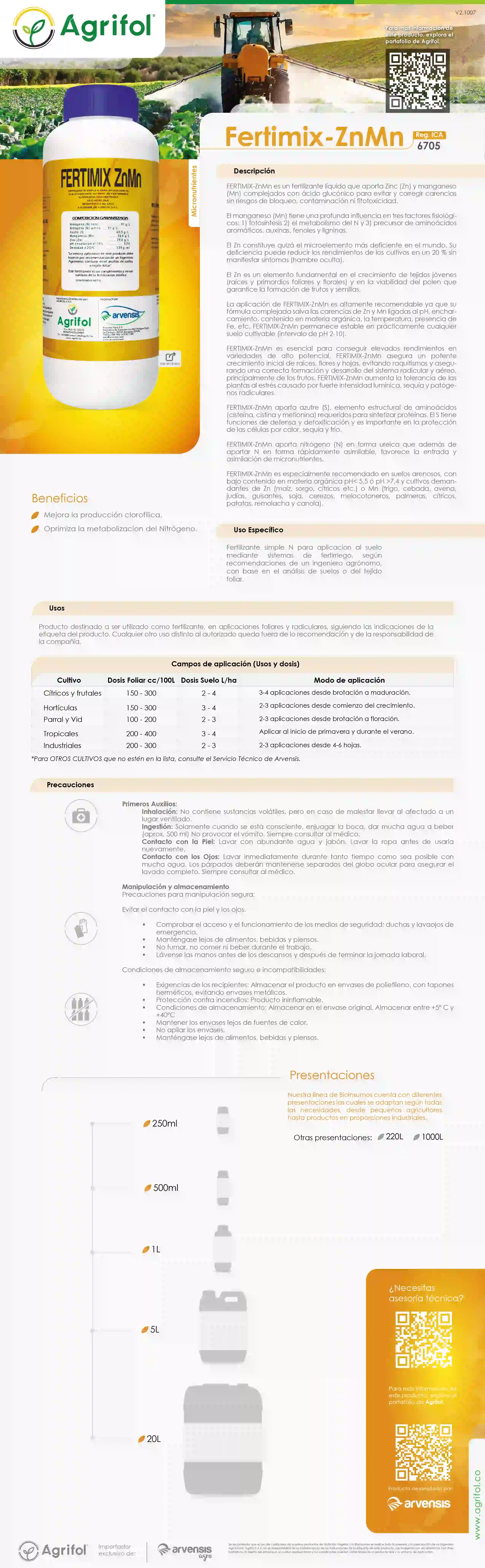 Ficha técnica Fertimix-ZnMn - Página 1