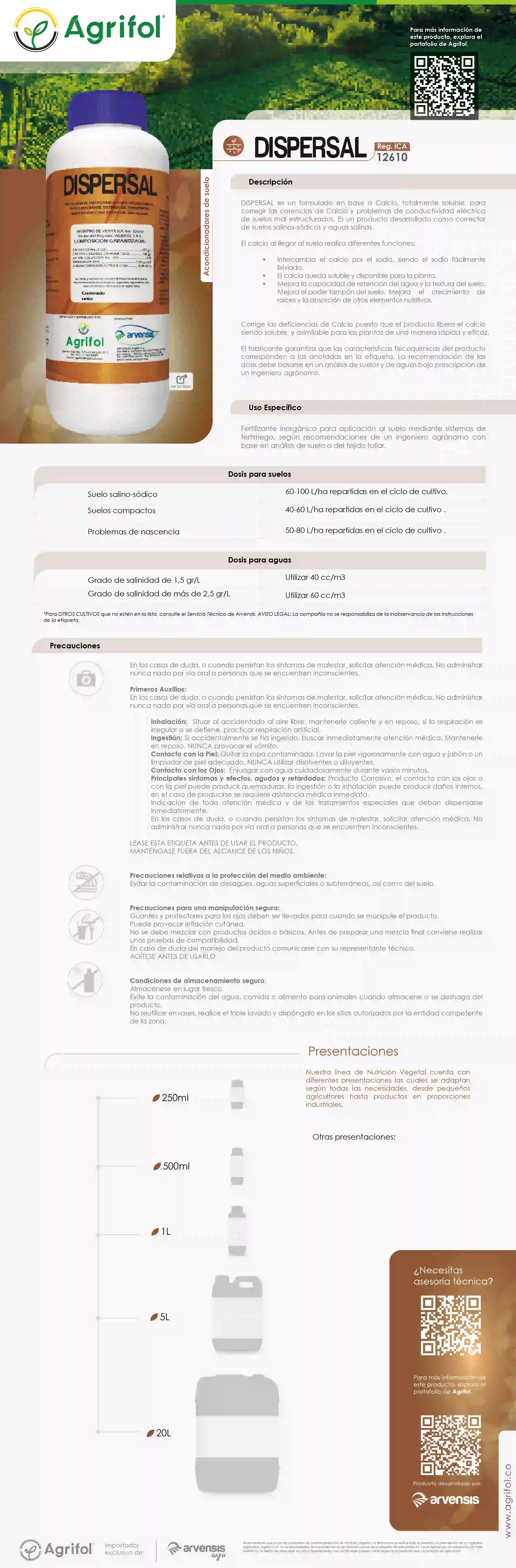 Ficha técnica Dispersal - Página 1