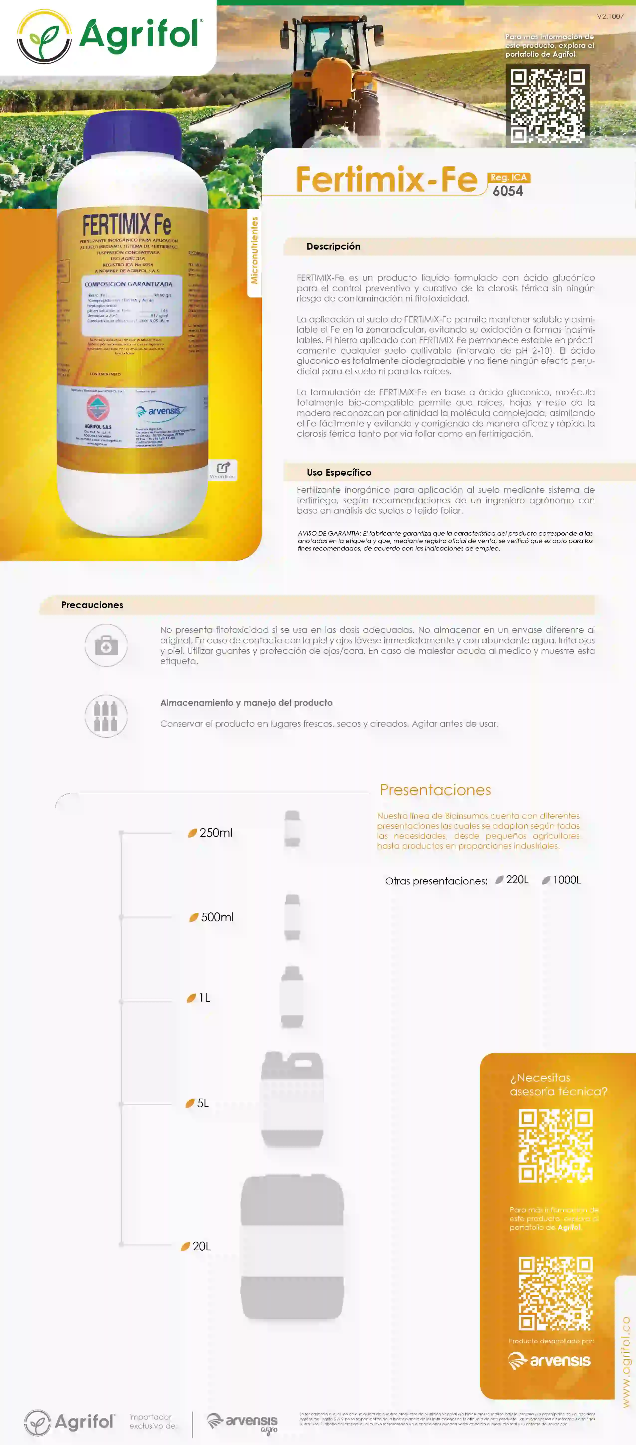 Ficha técnica Fertimix-Fe - Página 1