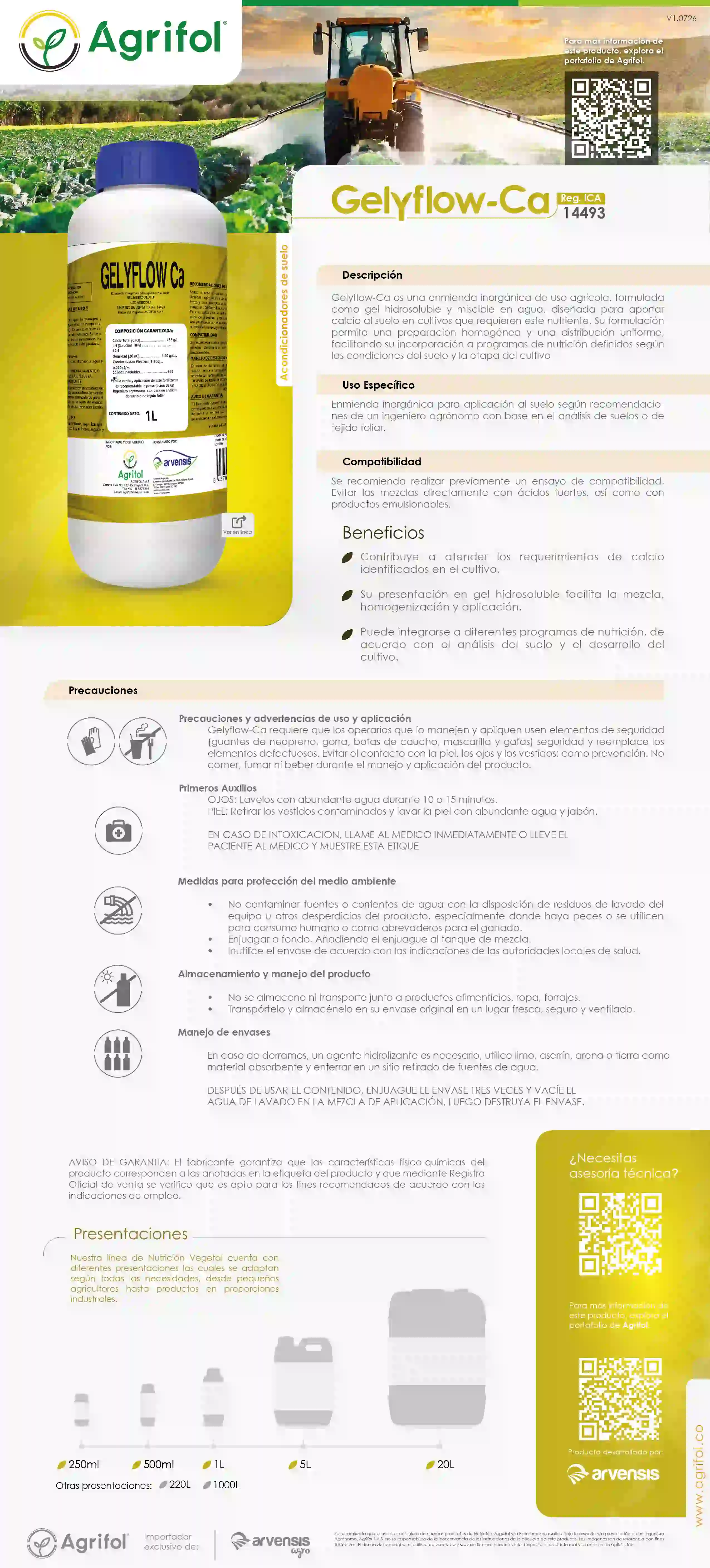 Ficha técnica Gelyflow-Ca - Página 1