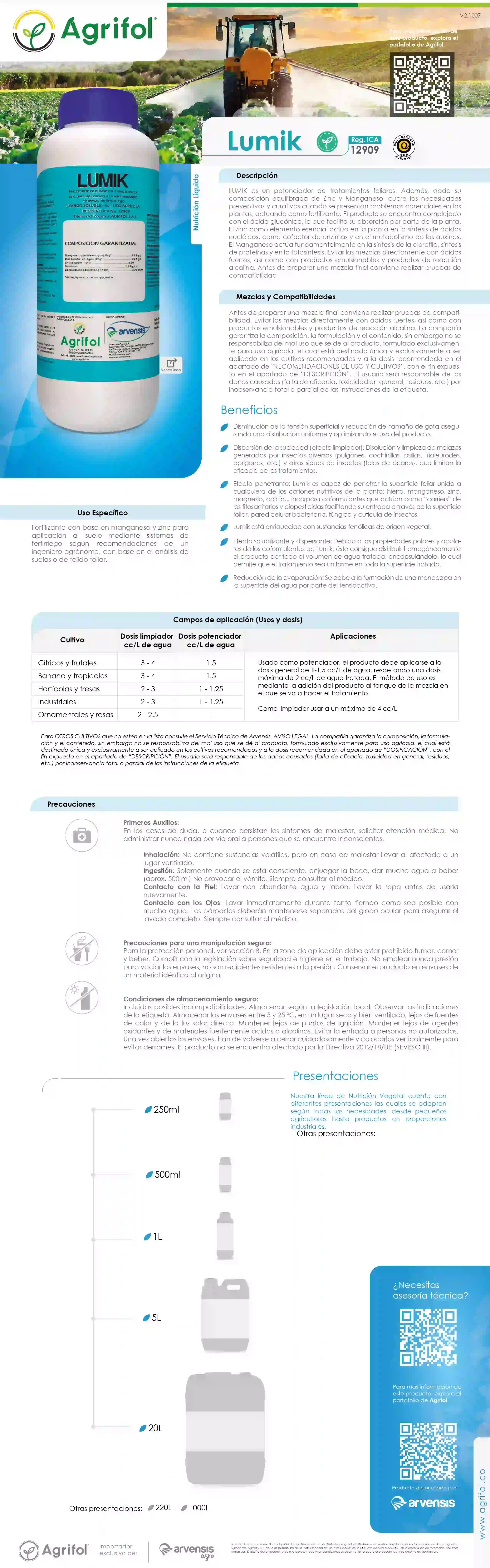 Ficha técnica Lumik - Página 1