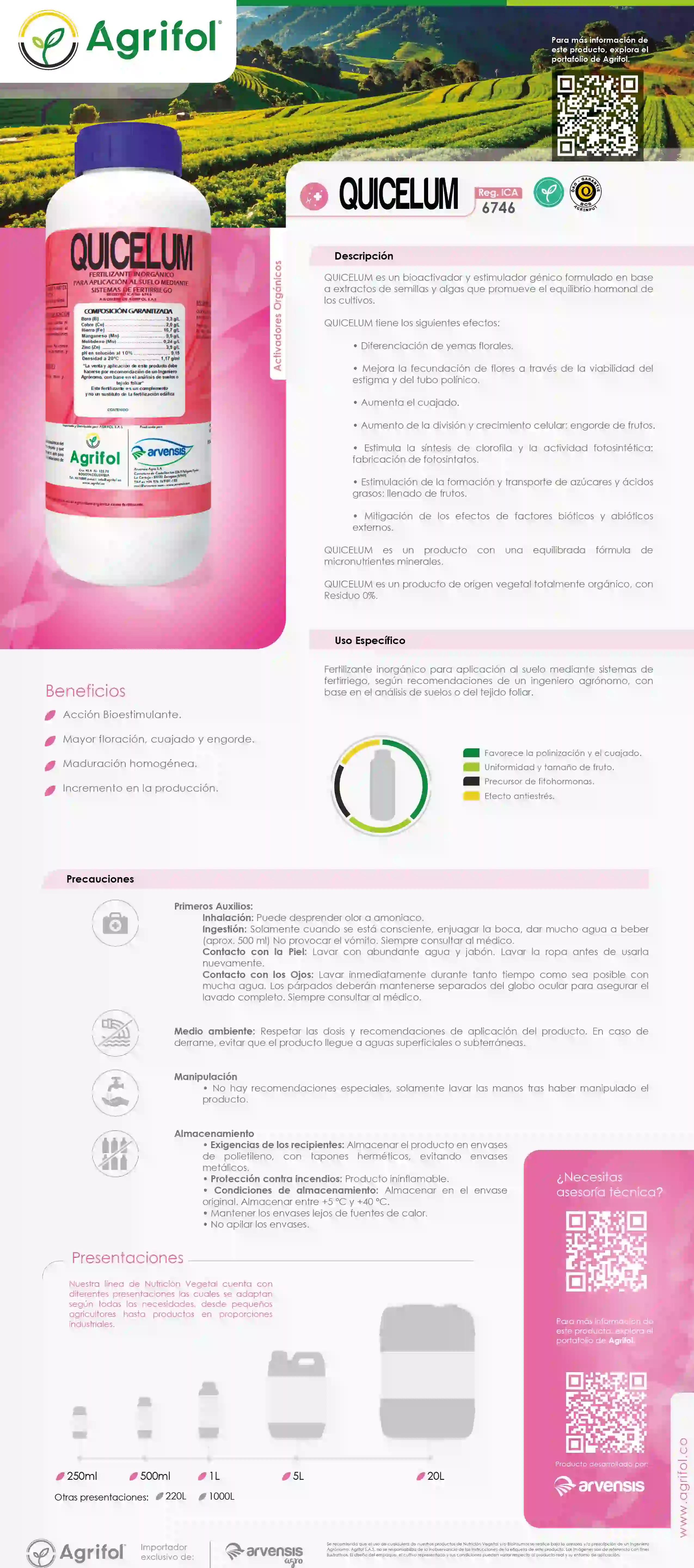 Ficha técnica Quicelum - Página 1