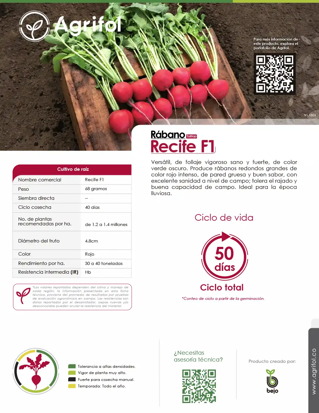 Ficha técnica Pimentón Río Dulce F1 - Página 1