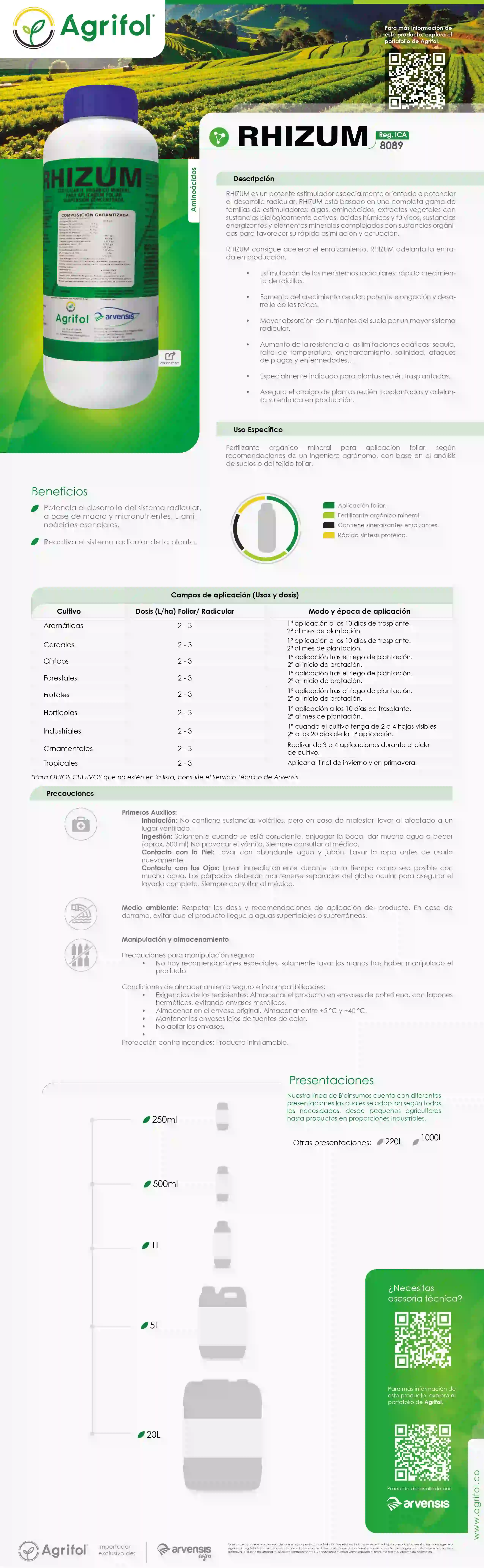 Ficha técnica Rhizum - Página 1