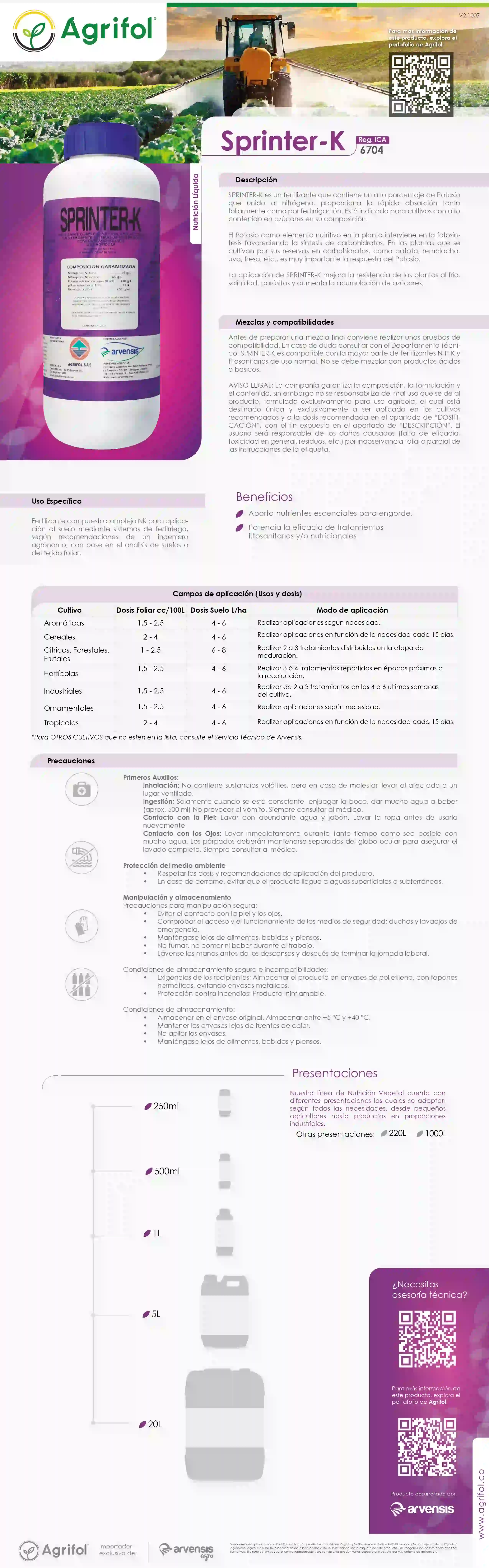 Ficha técnica Sprinter-K - Página 1